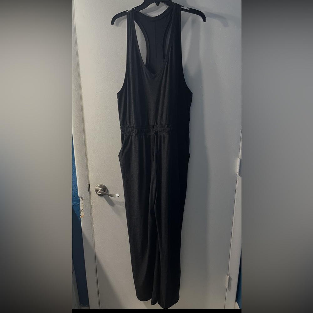FLX - Travel/Leisure - sleeveless - wide leg, black jumpsuit- L - Picture 3 of 9